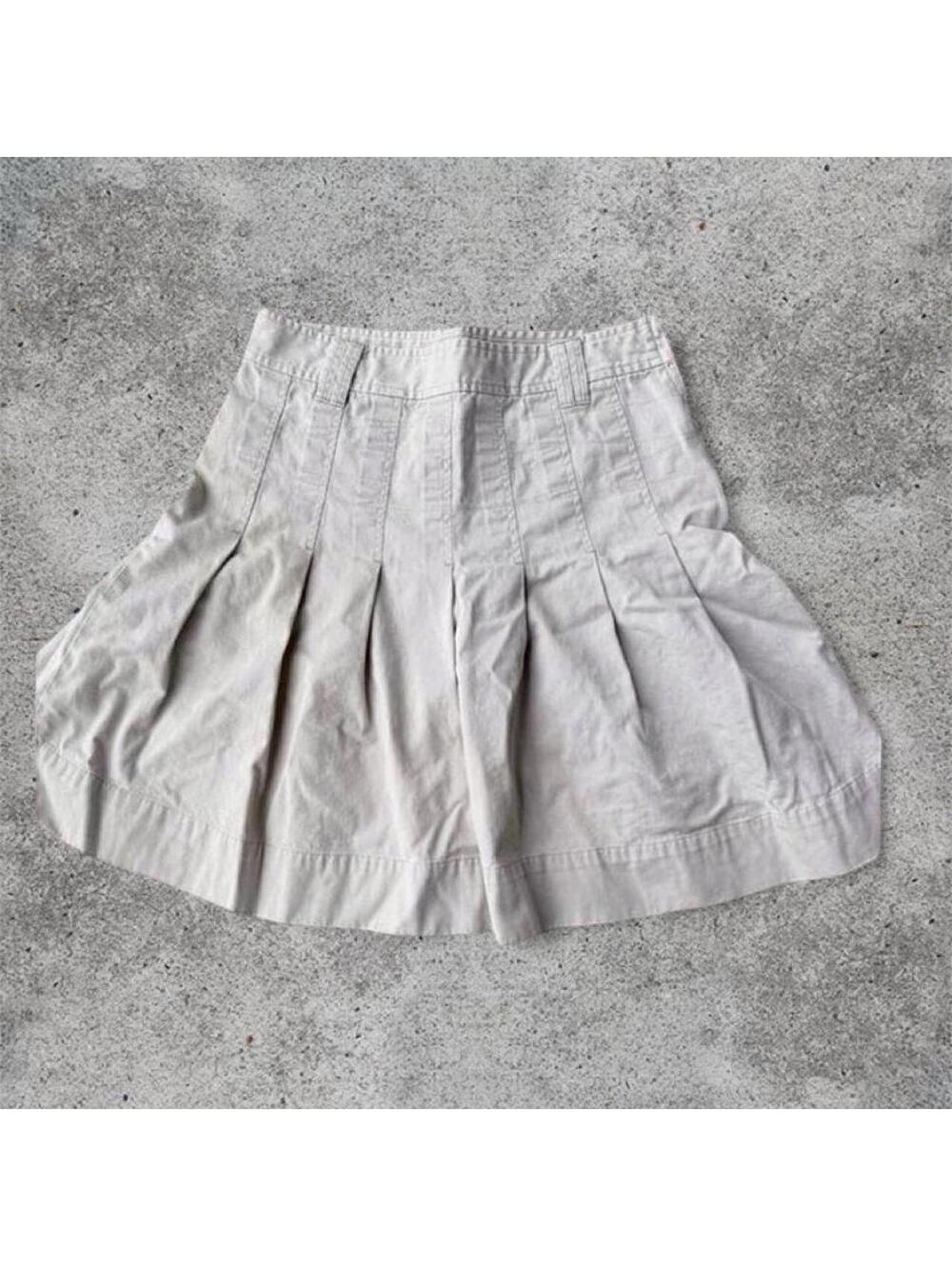Jacob connexion beige pleated midi skirt
